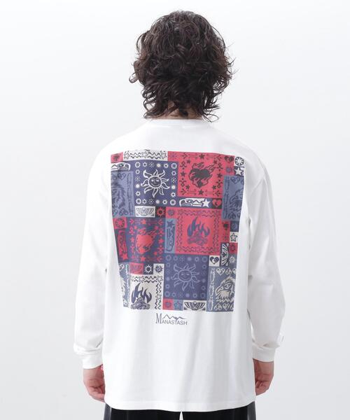 MANASTASH(マナスタッシュ)の「MANASTASH/マナスタッシュ/RE:CTN L/S TEE BANDANA(Tシャツ/カットソー・メンズ・ホワイト/ピンク/ブラック・S/XL/L/M)」の20枚目の写真