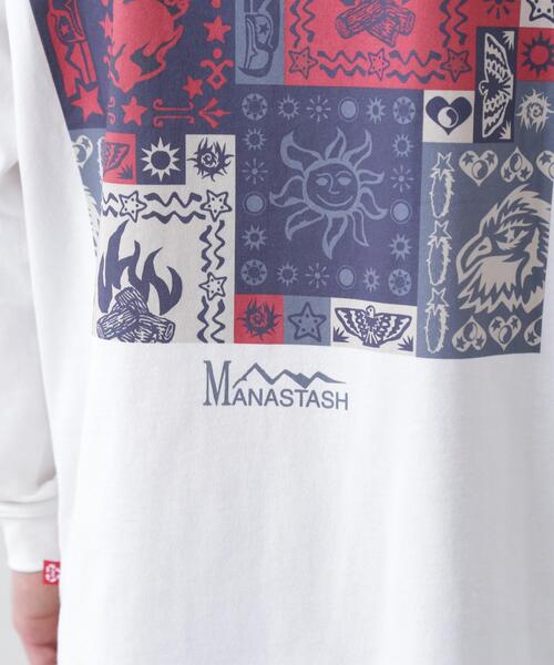 MANASTASH(マナスタッシュ)の「MANASTASH/マナスタッシュ/RE:CTN L/S TEE BANDANA(Tシャツ/カットソー・メンズ・ホワイト/ピンク/ブラック・S/XL/L/M)」の22枚目の写真