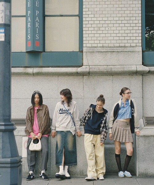 FREAK'S STORE(フリークスストア)の「NAUTICA/ノーティカ プリーツチェックカットオフスカート/チェックミニスカート(スカート・レディース・ベージュ/ネイビー・フリ-)」の3枚目の写真