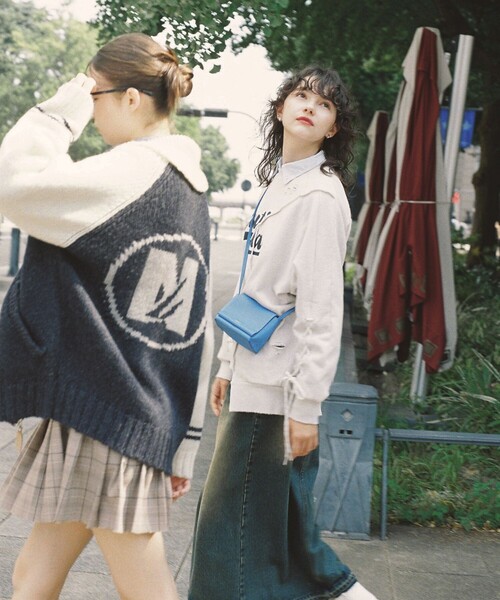 FREAK'S STORE(フリークスストア)の「NAUTICA/ノーティカ プリーツチェックカットオフスカート/チェックミニスカート(スカート・レディース・ベージュ/ネイビー・フリ-)」の5枚目の写真