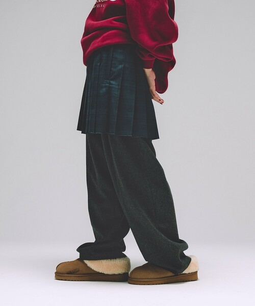 FREAK'S STORE(フリークスストア)の「NAUTICA/ノーティカ プリーツチェックカットオフスカート/チェックミニスカート(スカート・レディース・ベージュ/ネイビー・フリ-)」の16枚目の写真