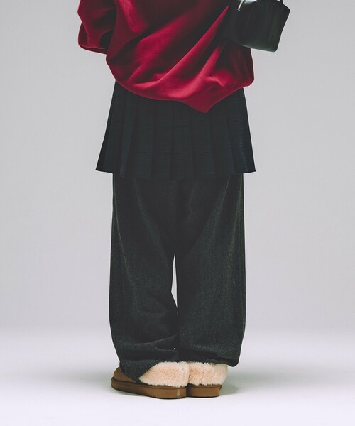 FREAK'S STORE(フリークスストア)の「NAUTICA/ノーティカ プリーツチェックカットオフスカート/チェックミニスカート(スカート・レディース・ベージュ/ネイビー・フリ-)」の17枚目の写真