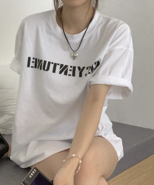 Vipoa(ヴィポア)の「カジュアルプリントTシャツ(Tシャツ/カットソー・レディース・ホワイト/グレー/ブラック・FREE)」の13枚目の写真