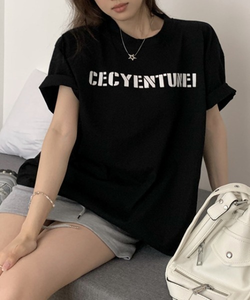 Vipoa(ヴィポア)の「カジュアルプリントTシャツ(Tシャツ/カットソー・レディース・ホワイト/グレー/ブラック・FREE)」の21枚目の写真