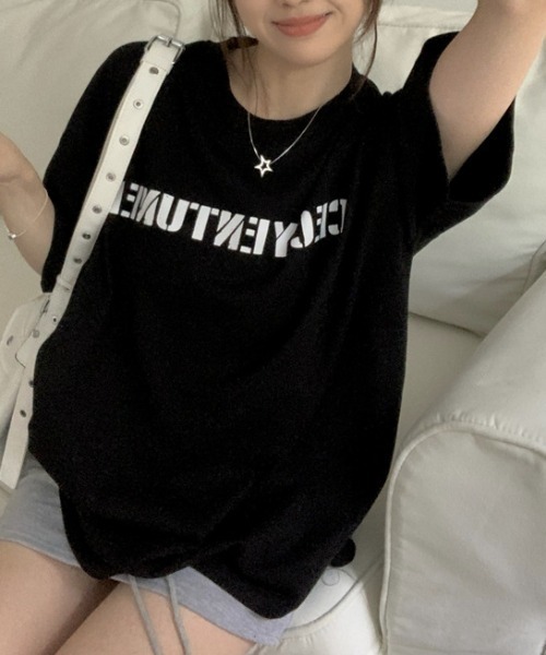 Vipoa(ヴィポア)の「カジュアルプリントTシャツ(Tシャツ/カットソー・レディース・ホワイト/グレー/ブラック・FREE)」の22枚目の写真
