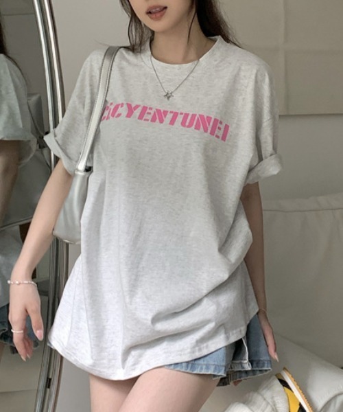 Vipoa(ヴィポア)の「カジュアルプリントTシャツ(Tシャツ/カットソー・レディース・ホワイト/グレー/ブラック・FREE)」の10枚目の写真