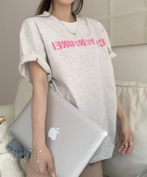 Vipoa(ヴィポア)の「カジュアルプリントTシャツ(Tシャツ/カットソー・レディース・ホワイト/グレー/ブラック・FREE)」の7枚目の写真