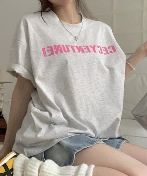Vipoa(ヴィポア)の「カジュアルプリントTシャツ(Tシャツ/カットソー・レディース・ホワイト/グレー/ブラック・FREE)」の6枚目の写真