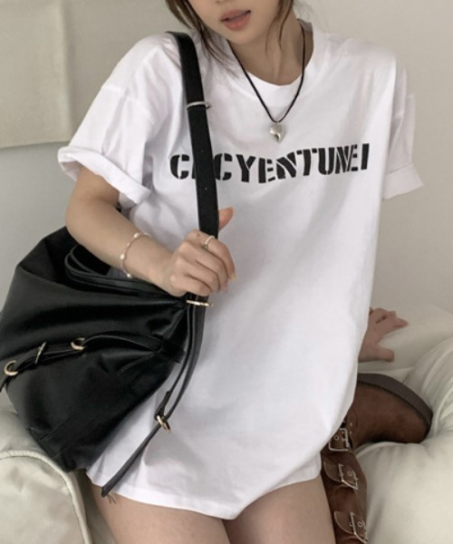 Vipoa(ヴィポア)の「カジュアルプリントTシャツ(Tシャツ/カットソー・レディース・ホワイト/グレー/ブラック・FREE)」の18枚目の写真