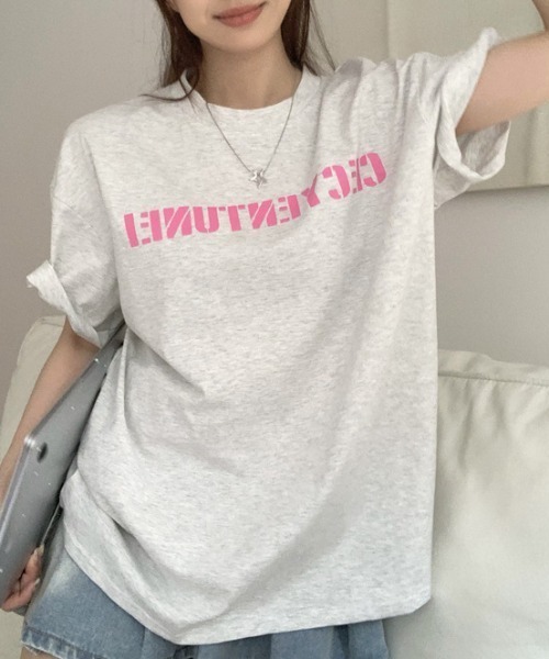 Vipoa(ヴィポア)の「カジュアルプリントTシャツ(Tシャツ/カットソー・レディース・ホワイト/グレー/ブラック・FREE)」の11枚目の写真
