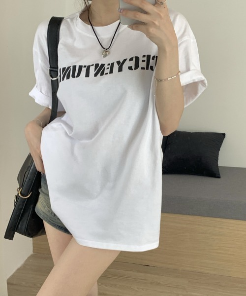 Vipoa(ヴィポア)の「カジュアルプリントTシャツ(Tシャツ/カットソー・レディース・ホワイト/グレー/ブラック・FREE)」の19枚目の写真