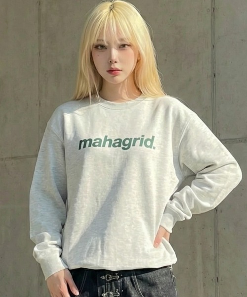 MAHAGRID(マハグリッド)の「『mahagrid/マハグリッド』BASIC LOGO SWEATSHIRT/ベーシックロゴ スウェット(スウェット・レディース・ネイビー/ピンク/グレー/チャコールグレー/アイボリー・S/M/L/XL)」の2枚目の写真