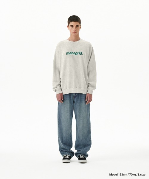 MAHAGRID(マハグリッド)の「『mahagrid/マハグリッド』BASIC LOGO SWEATSHIRT/ベーシックロゴ スウェット(スウェット・レディース・ネイビー/ピンク/グレー/チャコールグレー/アイボリー・S/M/L/XL)」の11枚目の写真