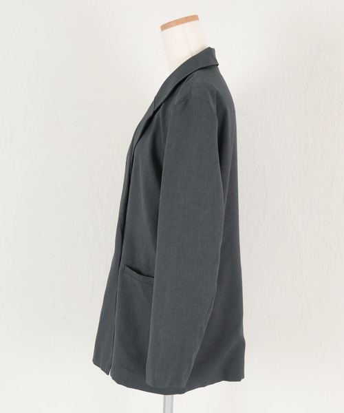 titivate（ティティベイト）の「ツイルビッグテーラードジャケット（テーラードジャケット・レディース・グレイッシュベージュ/ブラック/グレー・FREE）」の4枚目の写真