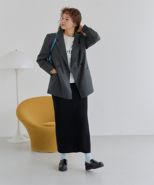 titivate（ティティベイト）の「ツイルビッグテーラードジャケット（テーラードジャケット・レディース・グレイッシュベージュ/ブラック/グレー・FREE）」の13枚目の写真