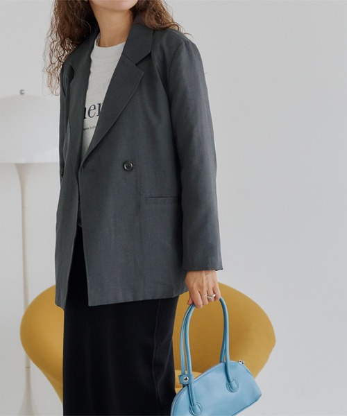 titivate（ティティベイト）の「ツイルビッグテーラードジャケット（テーラードジャケット・レディース・グレイッシュベージュ/ブラック/グレー・FREE）」の14枚目の写真