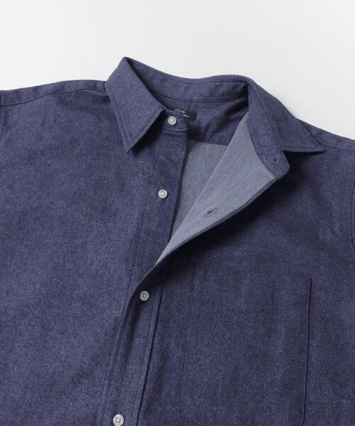 ITEMS URBANRESEARCH（アイテムズ アーバンリサーチ）の「裏起毛デニム レギュラーカラーシャツ（シャツ/ブラウス・メンズ・ブルー/ブラック・MEDIUM/LARGE）」の9枚目の写真