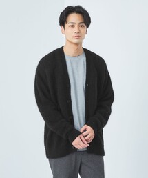 アルパカ シャギー Vネック カーディガン