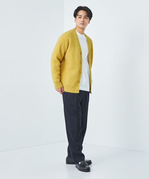 green label relaxing(グリーンレーベルリラクシング)の「アルパカ シャギー Vネック カーディガン(カーディガン/ボレロ・メンズ・ケリーグリーン/イエロー/ブラック・XL/M/L/S)」の16枚目の写真