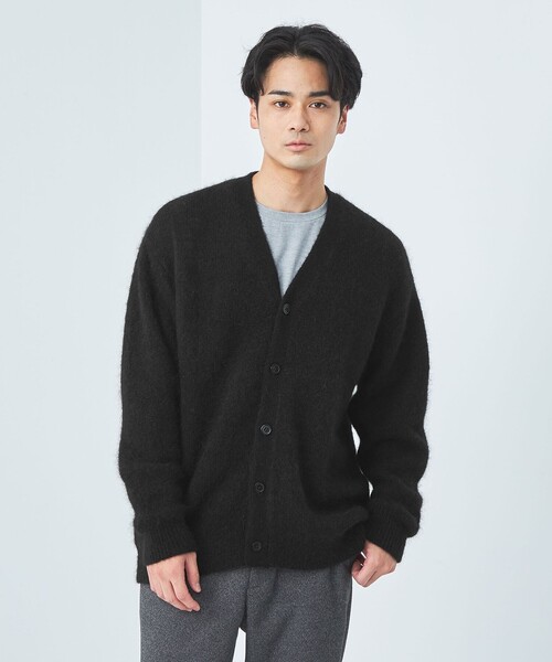 green label relaxing(グリーンレーベルリラクシング)の「アルパカ シャギー Vネック カーディガン(カーディガン/ボレロ・メンズ・ケリーグリーン/イエロー/ブラック・XL/M/L/S)」の17枚目の写真