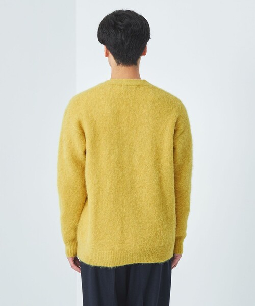 green label relaxing(グリーンレーベルリラクシング)の「アルパカ シャギー Vネック カーディガン(カーディガン/ボレロ・メンズ・ケリーグリーン/イエロー/ブラック・XL/M/L/S)」の5枚目の写真