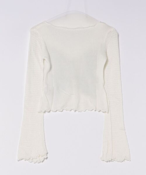 SPINNS（スピンズ）の「バタフライ貼り付けデザインボートネックニット（ニット/セーター・レディース・ブラック/カーキ/アイボリー・ONESIZE）」の8枚目の写真