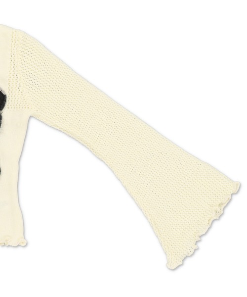 SPINNS（スピンズ）の「バタフライ貼り付けデザインボートネックニット（ニット/セーター・レディース・ブラック/カーキ/アイボリー・ONESIZE）」の14枚目の写真