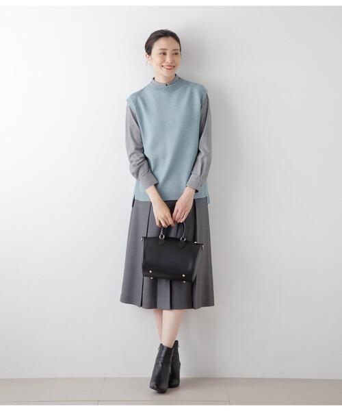 NEWYORKER（ニューヨーカー）の「カラードラインレトロチェック レギュラーカラーシャツ（シャツ/ブラウス・レディース・オレンジ/グリーン・9号/11号）」の8枚目の写真