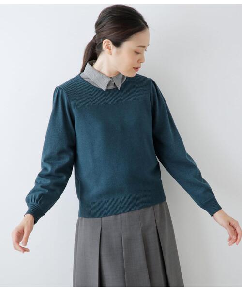 NEWYORKER（ニューヨーカー）の「カラードラインレトロチェック レギュラーカラーシャツ（シャツ/ブラウス・レディース・オレンジ/グリーン・9号/11号）」の11枚目の写真