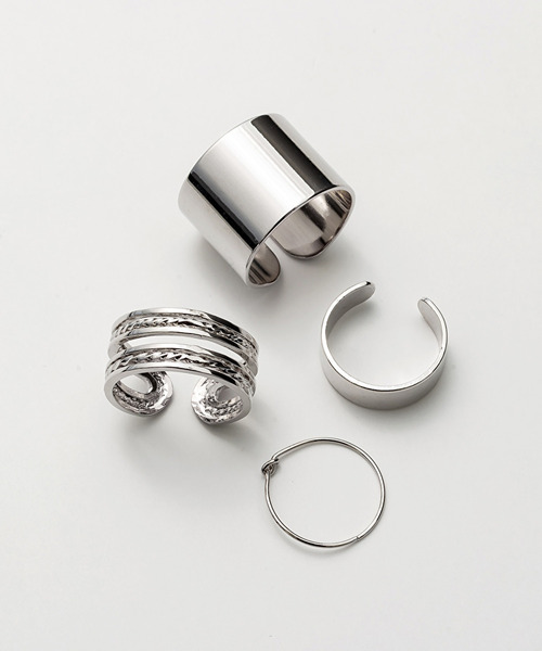 ciite'(シーテ)の「リング 4セット / four ring set(リング・レディース・シルバー/ゴールド・FREE)」の2枚目の写真
