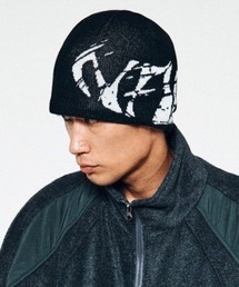 ニットキャップ・ビーニー NOMANUAL GRAPHIC JACQUARD BEANIE BLACK NM65HG04M1BK NOMANUAL/ノーマニュアル GRAPHIC JACQUARD BEANIE（ニット