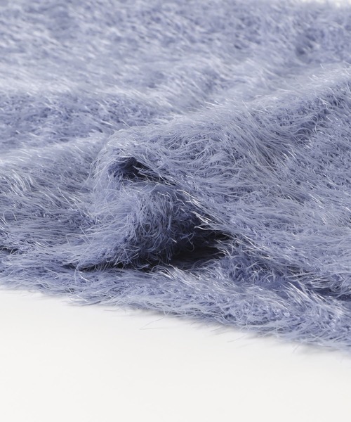 SENSE OF PLACE by URBAN RESEARCH（センスオブプレイスバイアーバンリサーチ）の「シャギーストール（ストール/ショール・レディース・アイボリー/ブラック/パープル・ONE）」の16枚目の写真