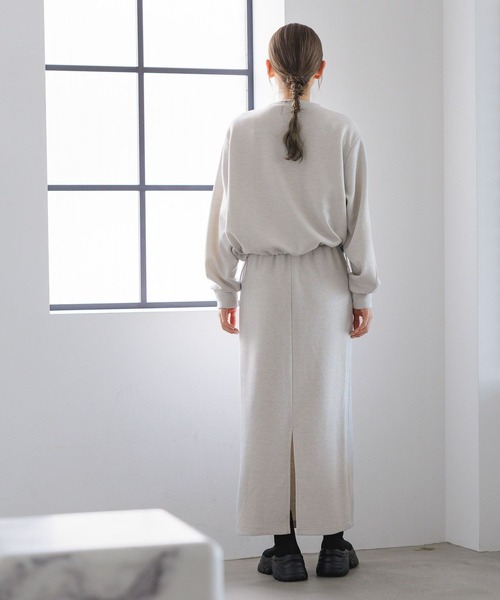 LAKOLE（ラコレ）の「ニットソーラメナロースカート / 152964（スカート・レディース・杢グレー/オートミール/ブラック/ブラウン・FREE）」の7枚目の写真