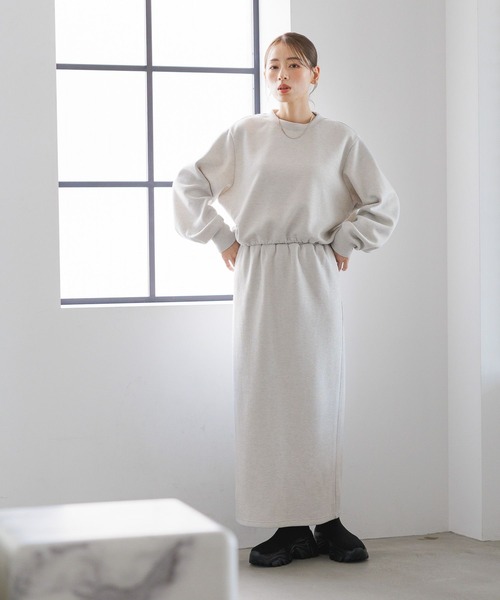 LAKOLE（ラコレ）の「ニットソーラメナロースカート / 152964（スカート・レディース・杢グレー/オートミール/ブラック/ブラウン・FREE）」の8枚目の写真