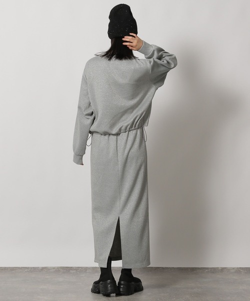 LAKOLE（ラコレ）の「ニットソーラメナロースカート / 152964（スカート・レディース・杢グレー/オートミール/ブラック/ブラウン・FREE）」の16枚目の写真