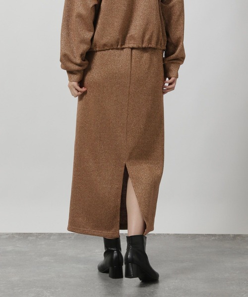 LAKOLE（ラコレ）の「ニットソーラメナロースカート / 152964（スカート・レディース・杢グレー/オートミール/ブラック/ブラウン・FREE）」の21枚目の写真