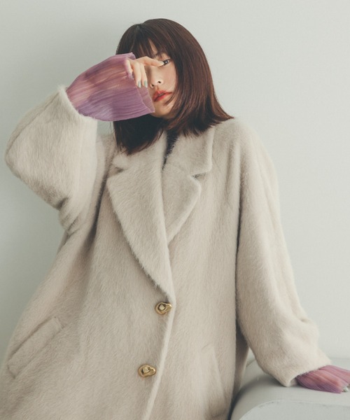 snidel スナイデル シャギーロングコート チャコールグレー 0 SALE／60%OFF】 シャギーロングコート(コート)｜アウター
