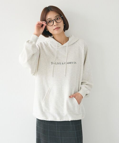 CRAFT STANDARD BOUTIQUE（クラフトスタンダードブティック）の「【ユニセックス】裏毛BIGラグランパーカー（パーカー・レディース・杢グレー/ホワイト系その他/ブルーグリーン・XL/L/M）」の12枚目の写真