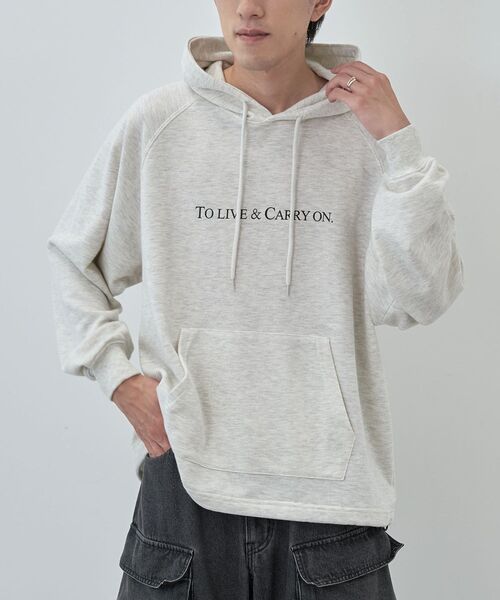 CRAFT STANDARD BOUTIQUE（クラフトスタンダードブティック）の「【ユニセックス】裏毛BIGラグランパーカー（パーカー・レディース・杢グレー/ホワイト系その他/ブルーグリーン・XL/L/M）」の15枚目の写真