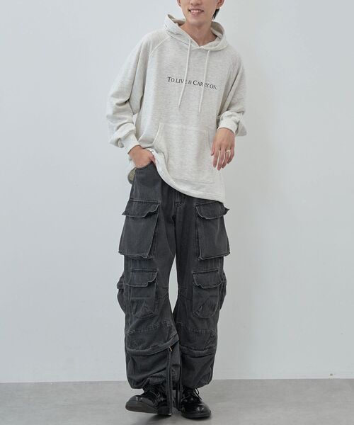 CRAFT STANDARD BOUTIQUE（クラフトスタンダードブティック）の「【ユニセックス】裏毛BIGラグランパーカー（パーカー・レディース・杢グレー/ホワイト系その他/ブルーグリーン・XL/L/M）」の16枚目の写真