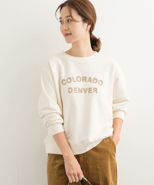 URBAN RESEARCH DOORS（アーバンリサーチドアーズ）の「パイル刺繍ロゴスウェット（スウェット・レディース・アイボリー/グレー系その他・MEDIUM）」の3枚目の写真