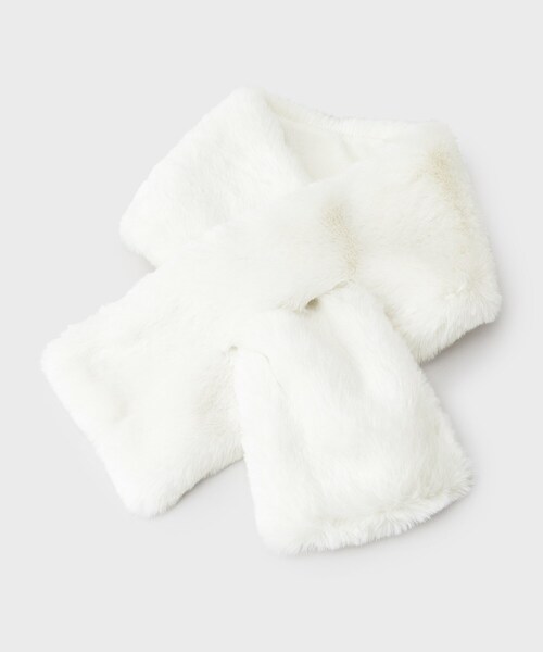 THE SHOP TK （ザ ショップ ティーケー ）の「◆サスティナブルファー差し込みティペット（ストール/ショール・レディース・グレー/ブラウン系その他/ライトベージュ/アイボリー・00）」の2枚目の写真