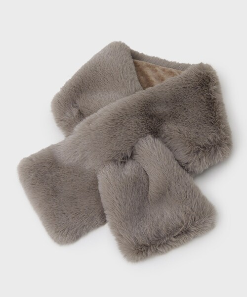 THE SHOP TK （ザ ショップ ティーケー ）の「◆サスティナブルファー差し込みティペット（ストール/ショール・レディース・グレー/ブラウン系その他/ライトベージュ/アイボリー・00）」の6枚目の写真