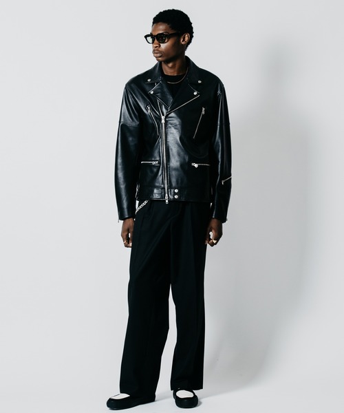 W BIKER SPANISH LAMB LEATHER JACKET / Wライダース スパニッシュ