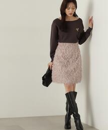 PROPORTION BODY DRESSING | フェザーヤーンミニスカート / 1215120004(スカート)