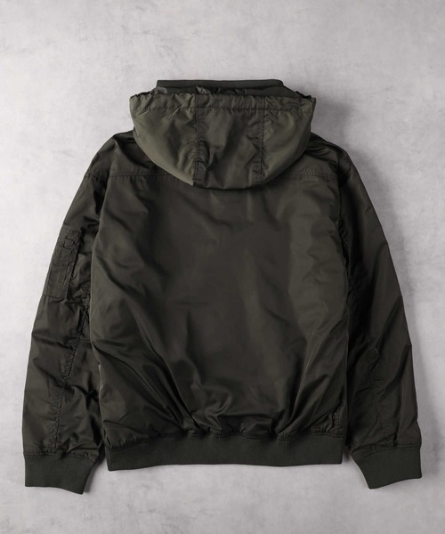 Right-on（ライトオン）の「リブフードブルゾン（ブルゾン・メンズ・オリーブ/ブラック/ネイビー・M/L/XL）」の5枚目の写真