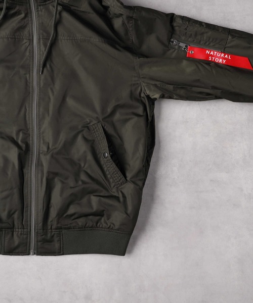 Right-on（ライトオン）の「リブフードブルゾン（ブルゾン・メンズ・オリーブ/ブラック/ネイビー・M/L/XL）」の8枚目の写真