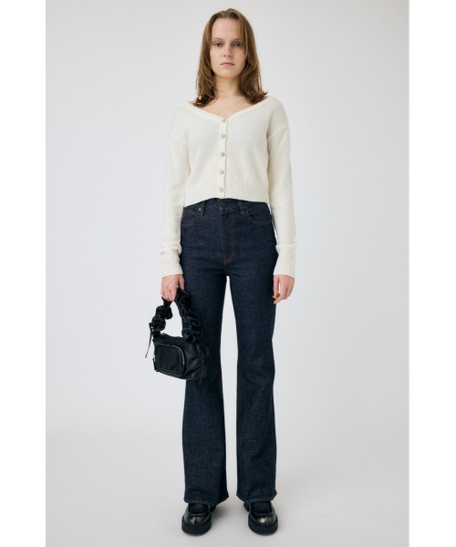 MOUSSY（マウジー）の「2WAY SHORT ニットカーディガン（カーディガン/ボレロ・レディース・ブラック/キナリ/レッド・FREE）」の8枚目の写真