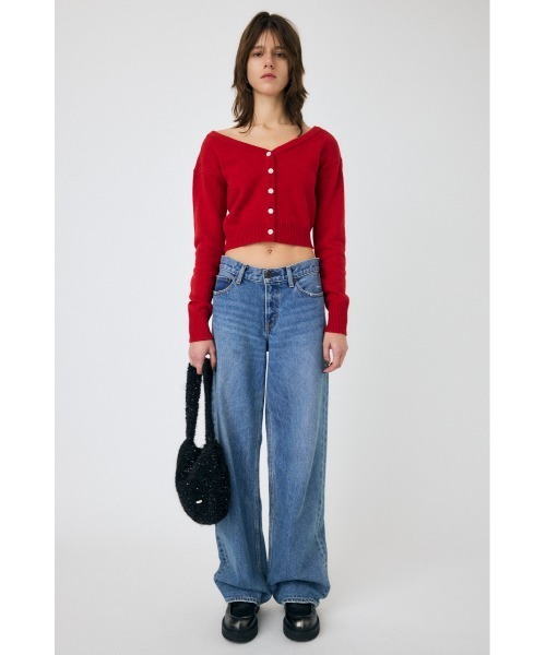 MOUSSY（マウジー）の「2WAY SHORT ニットカーディガン（カーディガン/ボレロ・レディース・ブラック/キナリ/レッド・FREE）」の15枚目の写真