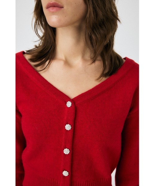 MOUSSY（マウジー）の「2WAY SHORT ニットカーディガン（カーディガン/ボレロ・レディース・ブラック/キナリ/レッド・FREE）」の22枚目の写真